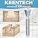 KEENTECH Router Bits, Carbide Tipped 14-Degree Dovetail Bit for Joinery, Industrial Grade Blue Cutting Tools for Woodworking (1/4 Inch Shank x 1/2 Inch Diameter x 1/2 Inch Depth, KT03030804)