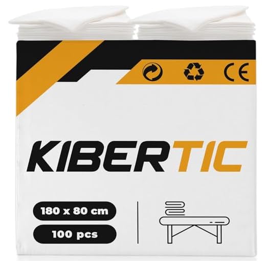 KIBERTIC - 100 Uds Sábanas de Camilla Desechables 80x180cm de TNT SMS | Funda Camilla Masaje |Blanca Tela Desechable para Camilla,Funda Colchón, Hotel, Salón de Belleza y Estética