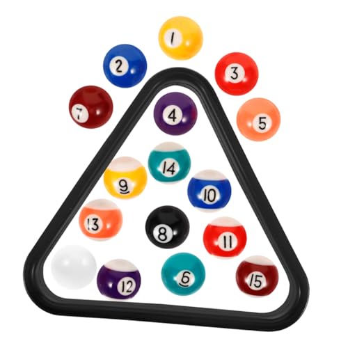 Abaodam 17 Piece Boys and Girls Billiards Set Mini Pool Table Balls Billiard Balls Set for Pool Table Practice Training Accessory
