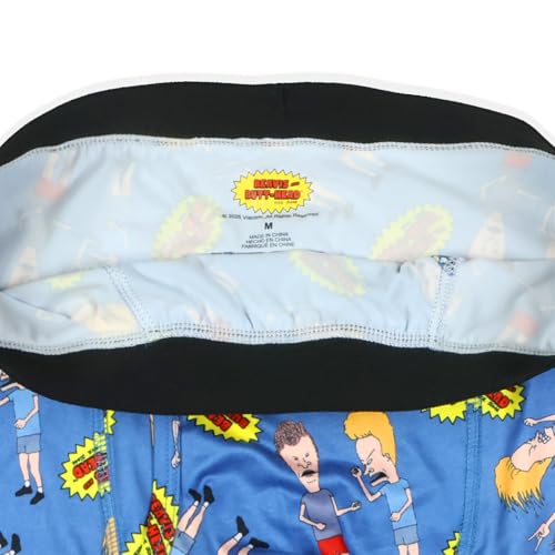 INTIMO MTV Beavis and Butt-Head Boxers Men's Allover Character Logo Design Adult Tight Fit Underwear2