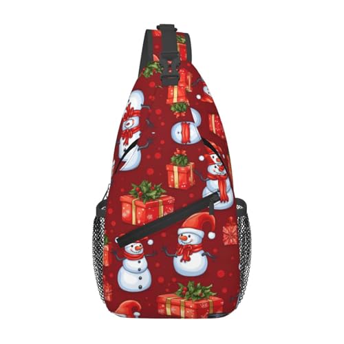 Bolso cruzado de muñeco de nieve para hombres y mujeres