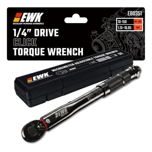 EWK 1/4" Drive Click Torque Wrench 10–150 in-lbs（1.13–16.95 Nm） | ±4% Accuracy, Direct Spec Reading, 150% reinforced thick-wall, Factory Calibrated