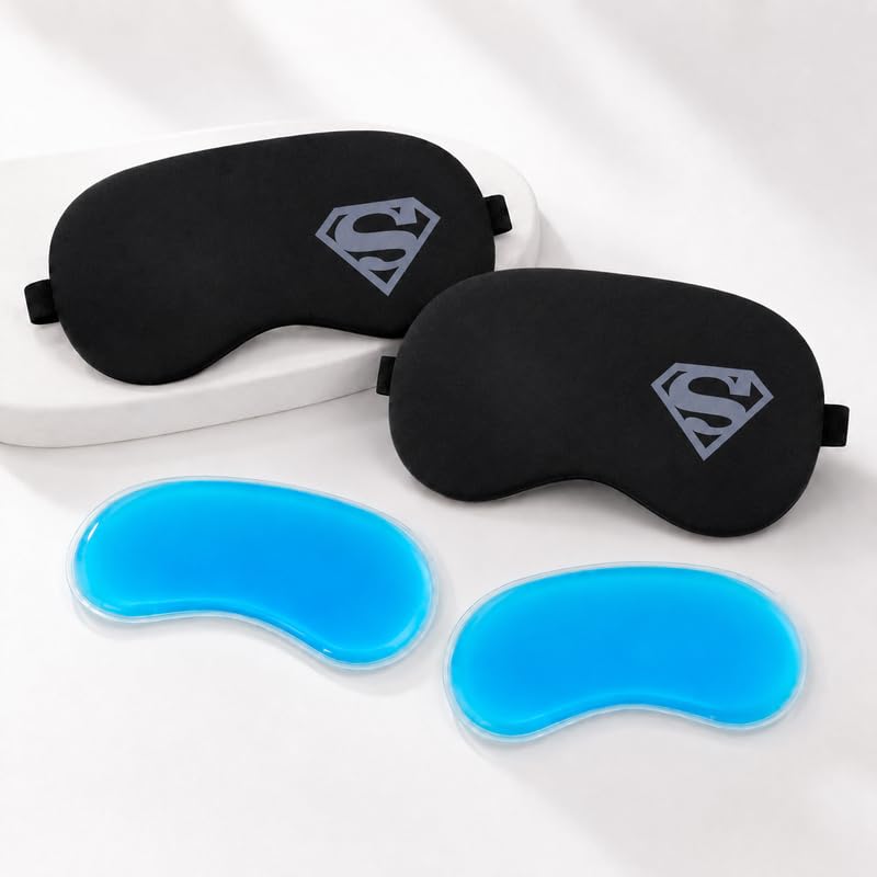 Cooling Gel Eye Mask for Dark Circles Soft Adjustable Fit-image-29