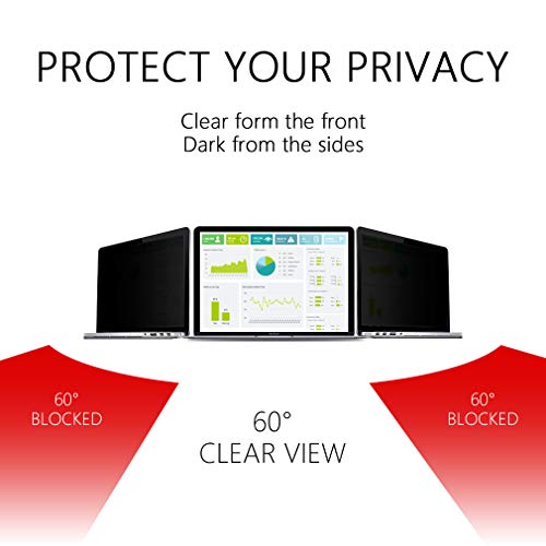 Laptop Privacy Screen Filter Widescreen Display - Computer Monitor Privacy Anti Glare Protector UV Protection Blue Light Reduction and Anti Scratch (15.6 Inch 16:9)