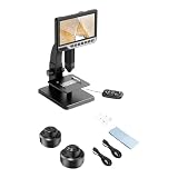 Professional 7Inch Display Digital Microscope Adjustable Magnification Built in LED Lighting Systems for Welding Inspection and Biological Sample Observation Digital Microscope for Cell Analysis