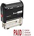 ExcelMark Paid Cash Check Credit - Self-Inking Rubber Stamp - A1539 Red Ink