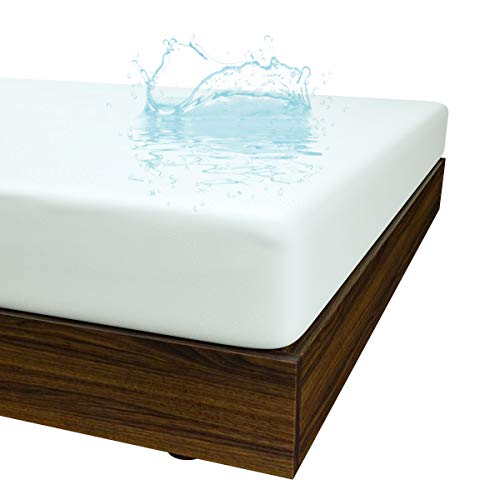 RongXi Protector de Colchón Impermeable Transpirable Delgado Hipoalergénico Antibacteriano Antiácaros Funda Cubre de colchón para 160 x 190/200 CM