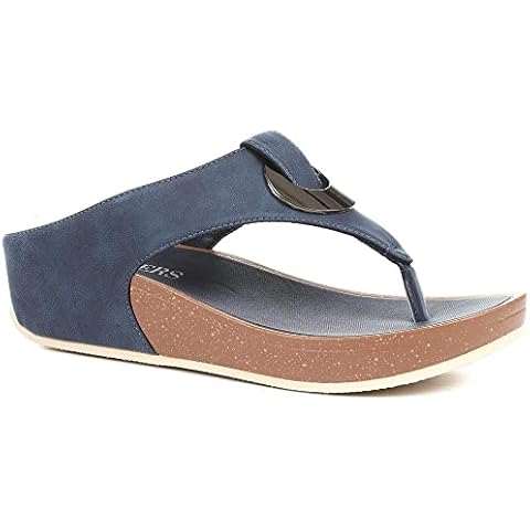 Pavers Womens toe post in Wider D/E fit from these Ladies toe post feature comfort ideal for casual wear | BAIZH35123 | 322 209 - Navy Size 4 UK Cover