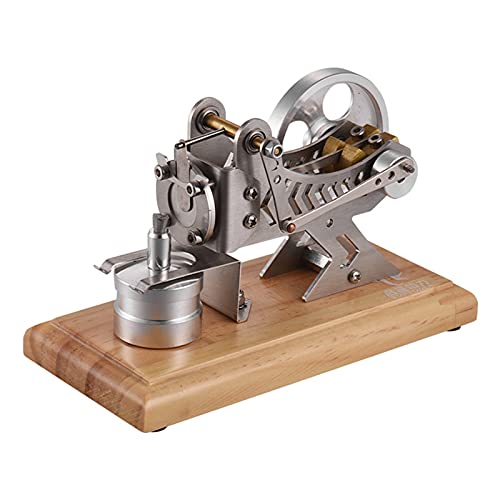 Aumotop Dispositivo de Experimento Modelo de Motor Motor Stirling Al Vacío, Ideal para Enseñanza Educativa con Finas Hachas Cobre y Quemador Alcohol para Aprendizaje Práctico Ciencias