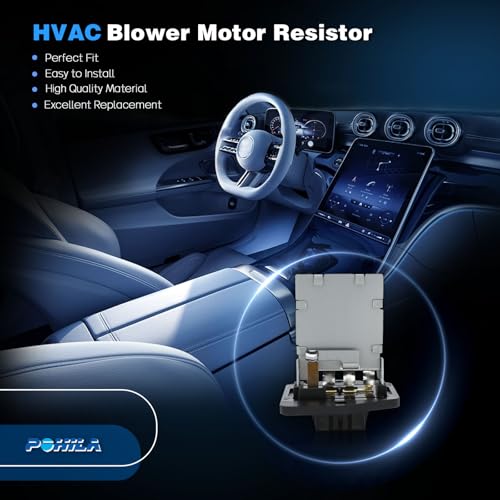 Image of Manual Temp Control Blower Motor Fan Resistor Compatible with 2012-2017 Accent,2012-2016 Veloster Replaces 4P1800 RU854 RU-854 971281R000 JA1922