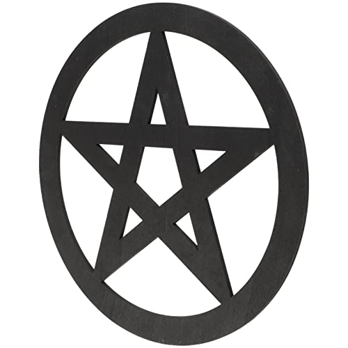 Ipetboom Wooden Altar Pentacle Decor Practical Wood Decoration for Ceremonies Unique Wall Hanging for Family Sacrifices Beautiful Star Patterned Wooden Altar Tile for Spiritual Practices