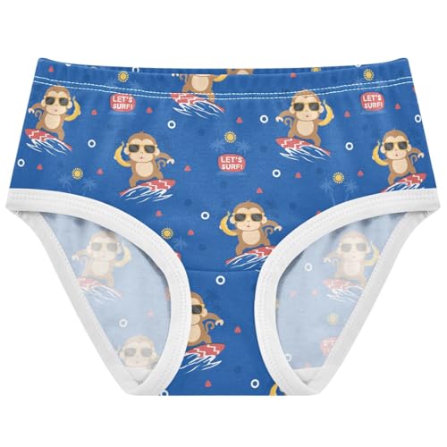 Girls Cotton Bikini Panties Printed Toddler Briefs Underwear Comfortable for Girls 2-8 Years