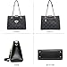 Dasein Women Fashion Tote Bags Handbag Purse Chain Shoulder Bag Top Handle Bag Hobo With Matching Clutch (Monogrammed Black)