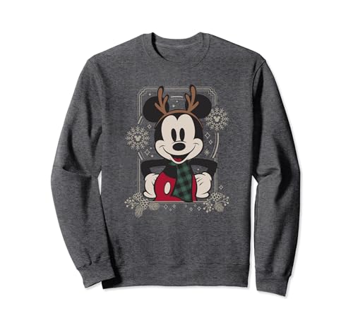 Sweat Mickey de Noël à cornes idée cadeau hiver