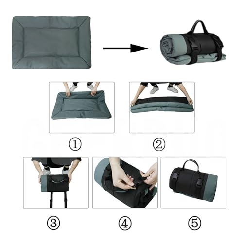 JIAMIAN Hundedecke für Unterwegs, Hundedecke für Faltbar, Hundedecke Wasserdicht, Orthopädisches Hundebett, Indoor und Outdoor, Große und mittlere Hunde (Grau)