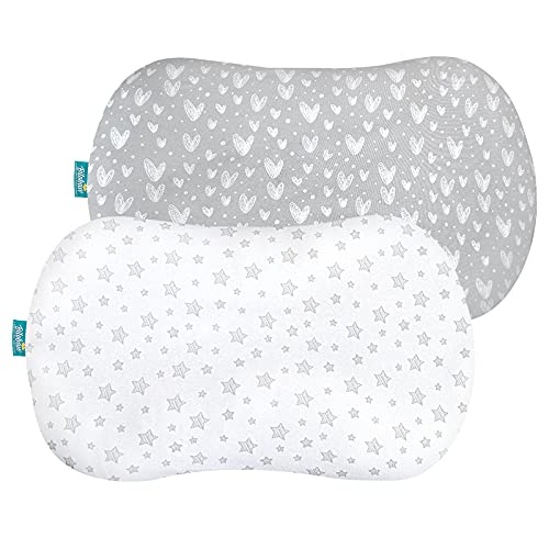 Image of Bassinet Sheet 2 Pack Compatible with Halo BassiNest Swivel Sleeper, Envelope Style 100% Cotton Breathable & Soft & Skin-Friendly Grey & White Bassinet Sheets