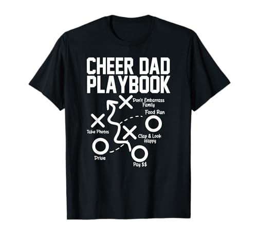 Cheer Dad Playbook Funny Design T-Shirt