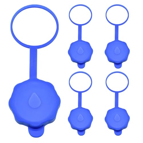 Tapones Para Garrafas De Agua De 19 Litros | 5 Unidades Tapones Antiderrame Reutilizables,Cubierta Reutilizable De Silicón Antiderrames Para Garrafas De Agua De 19L Para Hogar Viajes Camping