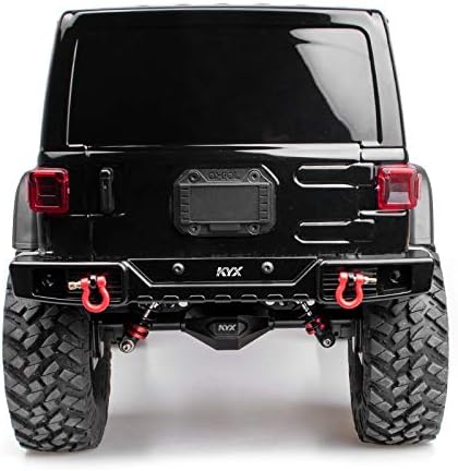 KYX Racing CNC Machined Aluminum Alloy Rear Bumper Set w/Lights Upgrades Parts Accessories for 1/10 RC Crawler Car Axial SCX10 III AXI03007 SCX10.3