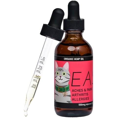 Hemp Dog Health Ease Hemp Oil for Cats: Joint and Muscle Pain Relief for Cats | Cat Arthritis Pain Relief | Cat Allergy Relief | Effective Anti Itch for Cats | Easy-to-Give Hemp Drops for Cats -  AXN Industries