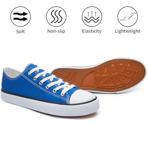 Image of yageyan Men Canvas Low top Shoes Classic Casual Sneakers Black and White Fashion Shoes