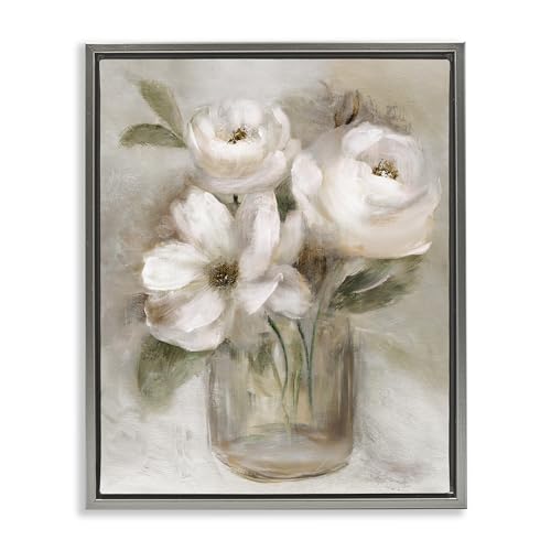 Stupell Industries 'Soft Brushstroke Roses'| Floating Frame Canvas Art