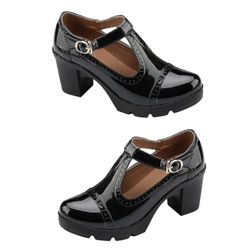 Chaussures talons ronds femmes imperméables et confortables pour soirée