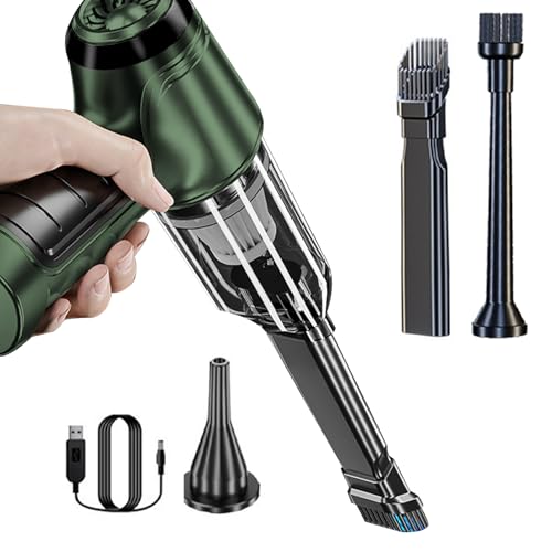 手持ち式 コードレス 車用 掃除機,9000Pa ハンディ ブロワー,コードレス 充電式 コンパクト カー 掃除機 | 自動車、貨物車、被牽引車、多目的車、車両、家庭、職場、パソコン卓上対応