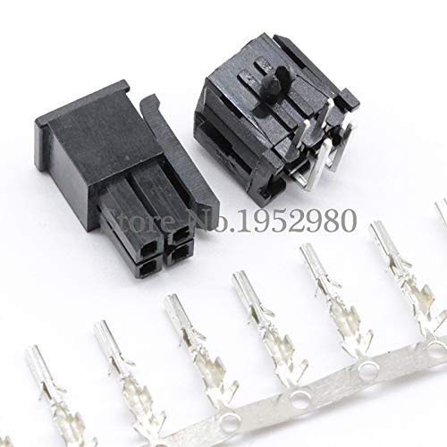 Davitu 50Set 5557 Connector 3.0mm 2/4/6/8/10/12/14/16/18/20/22/24P Right Angle Black PCB Wire Soldered (Pin Header+Housing+Terminals) - (Color: 24P)