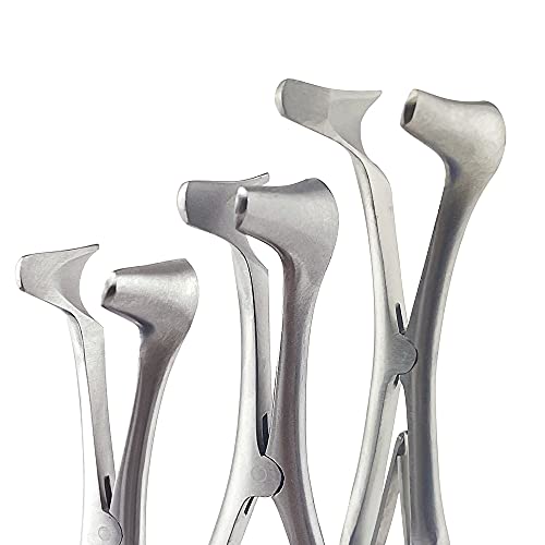 Image of Vienna Nasal Speculum ENT Instruments, Premium Quality Stainless Steel for Adult, Child, Infant - Small, Medium, Large - 3 Pcs