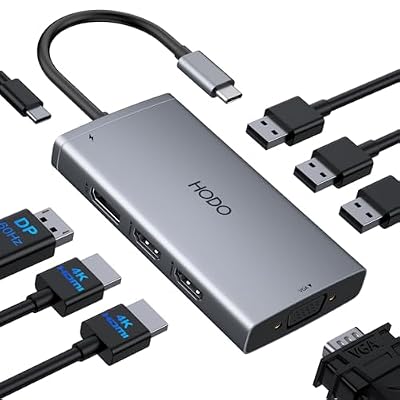 USB C Docking Station Dual Monitor for HP,Laptop Docking Station 3 Monitors