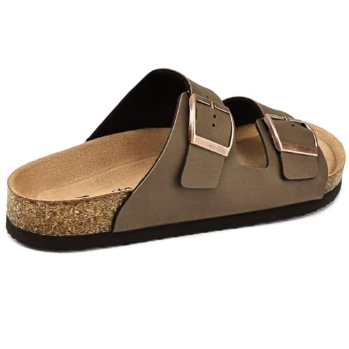Image of Torotto Kids Sandals Boys Girls Slide Summer Non-slip Cork Glitter Toddler Slippers with Adjustable Straps for Indoor & Outdoor