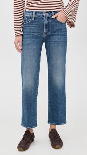 MOTHER Women's The Mid Rise Rambler Zip Ankle Jeans, Tambourine Man, 28