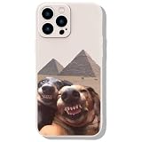 Idocolors Cute Dog Funny Phone Case for iPhone 16, Unique Dog Friends Case Soft Liquid Silicone Shockproof Protective Phone Cover, Soft TPU Anti-Scratch Ultra Slim Shockproof Case