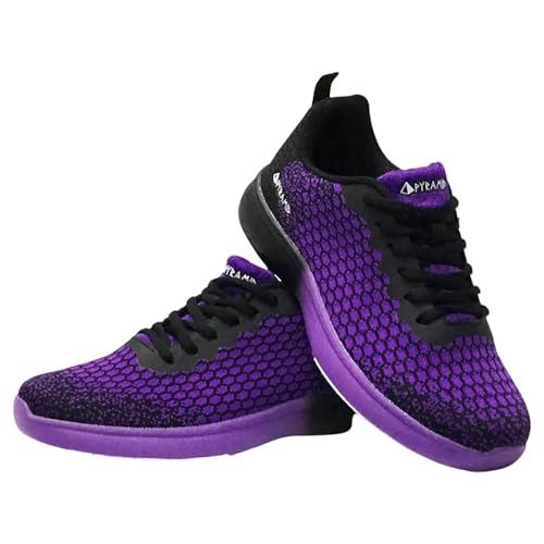 Pyramid Women's Path Lite Seamless Mesh Bowling Shoes - Black/Purple (Size 6.5 Wide) by Pyramid - Image 4