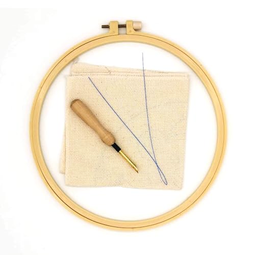 Maydear Punch Needle Starter Kit for Beginner Cartoon Rug Hooking Beginner Kit, with an Embroidery Pen (Landscape - 1)