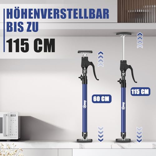 XINQIAO Montagestütze für die Schrankmontage, Schwerlast-Deckenstütze mit Verstellbarer Teleskopstange von 60 cm bis 115 cm, 1 Stück