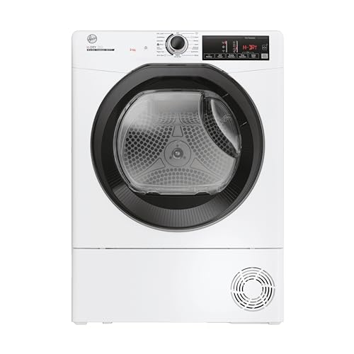 Hoover H-DRY 350 Freestanding Condenser Tumble Dryer 9 Kg Class B Wi-Fi & Bluetooth Four Drying Levels Aquavision & Advanced Care White 59.6x60.4x85 cm - HRE C9TBE-80