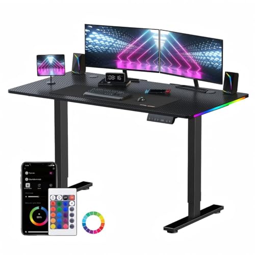 GTPLAYER RGB Electric Standing Gaming Desk
