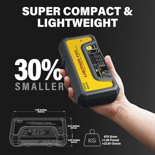 Image of LOKITHOR JP400 Jump Starter with Air Compressor for 8.5L Gas /6.5L Diesel
