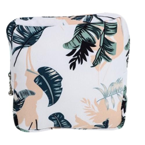 VALICLUD Kvinnors Myntväska Med Blixtlås Kompakt Och Stilren För Hygienartiklar Och Små Föremål För Handväska Och Resor Med Lövdesign