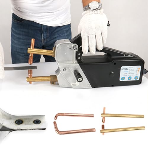 RENJJPBO json2xml Double Side Spot Welding Machine - Portable Electric Spot Welder for Mild Steel and Stainless Steel Repair - Includes Storage Box & Shoulder