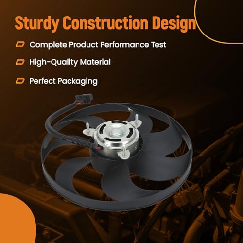 Image of maXpeedingrods 345 MM Radiator Cooling Fan Driver Side for Volkswagen Beetle 1999-2006, 6QD959455 1C0959455 6N0959455L