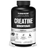 Jacked Factory Creatine Monohydrate Capsules - Canadian-Owned Supplement for Muscle Growth, Increased Strength, Enhanced Energy Output, and Improved Athletic Performance - 150 Pills