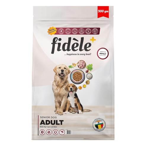 Image of Fidele+ Senior Dog Food | 900g | Real Chicken with Turmeric & Coconut Oil | Joint Support | Easy Digestion | Strong Immunity | No Wheat & Soy