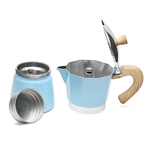 Image of Moka Pot (300 ML) - Coffee Maker Machine for Home - Stainless Steel, Anti Rust, Anti Corrosion Coffee Machine - Espresso Coffee, Cappuccino Coffee - Mocha Pot Coffee Machine