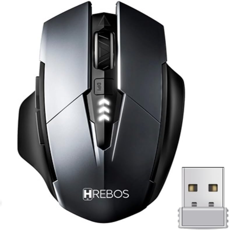 Mouse Gamer Sem Fio Recarregável Easy Gaming – 1600 DPI Ajustável...