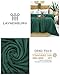 LAYNENBURG Premium Frottee Decke 150x200 cm - 100% Baumwolle - Dünne & Leichte Sommerdecke - Baumwolldecke als Sofa- & Bettdecke - Frottierdecke & Kühlende (Dunkelgrün)