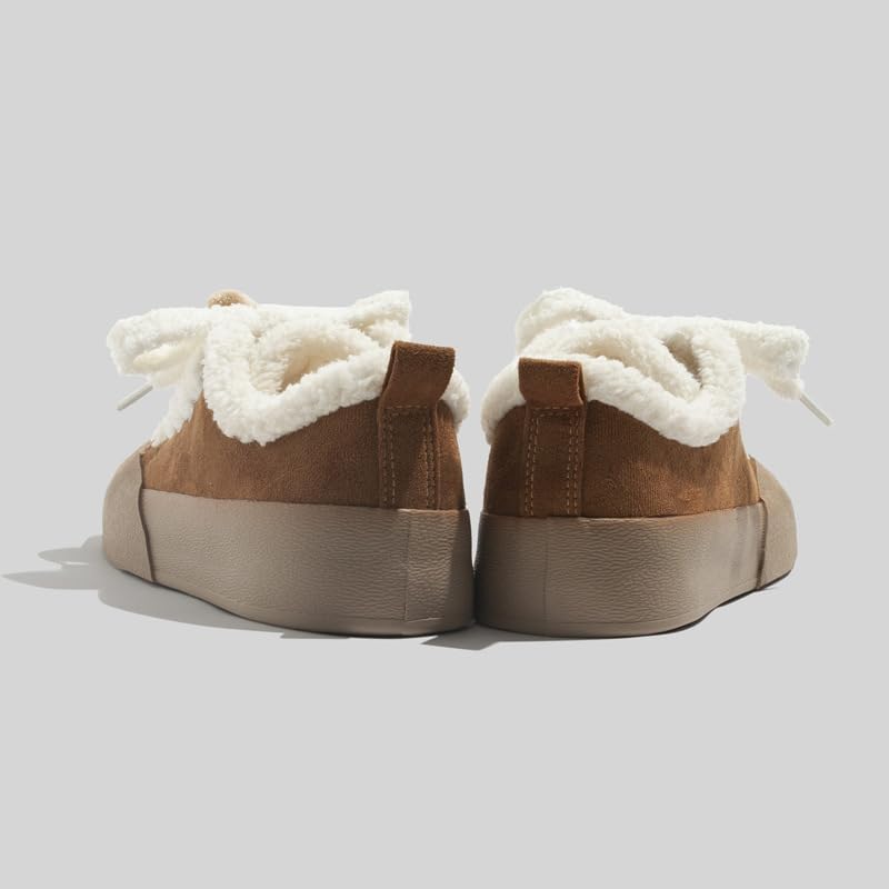 Cat Shoes Walking Sneakers for Women Platform Y2K Fur Lined Cute Fish Cat Decor Soft Comfortable US4-8 - Image 4