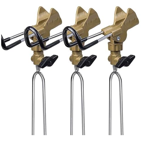 GOLDEAL 2pcs Rod Holders for Bank Fishing,Bank Fishing Rod Rack Stand,Fish Pole Holder for Beach,360 Degree Adjustable.(2 Pack) Cover